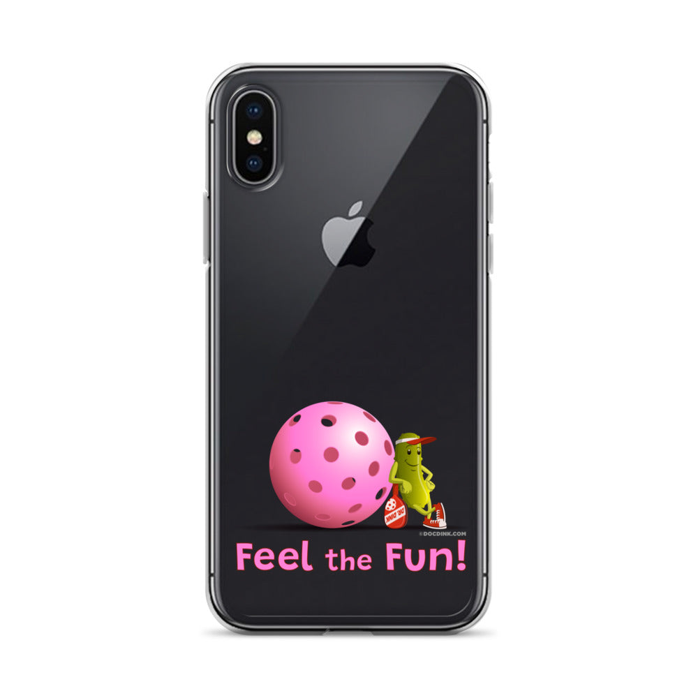 Pickleball iPhone® Case - Resting Pickleball - "Feel the Fun" #pink - DocDink.com