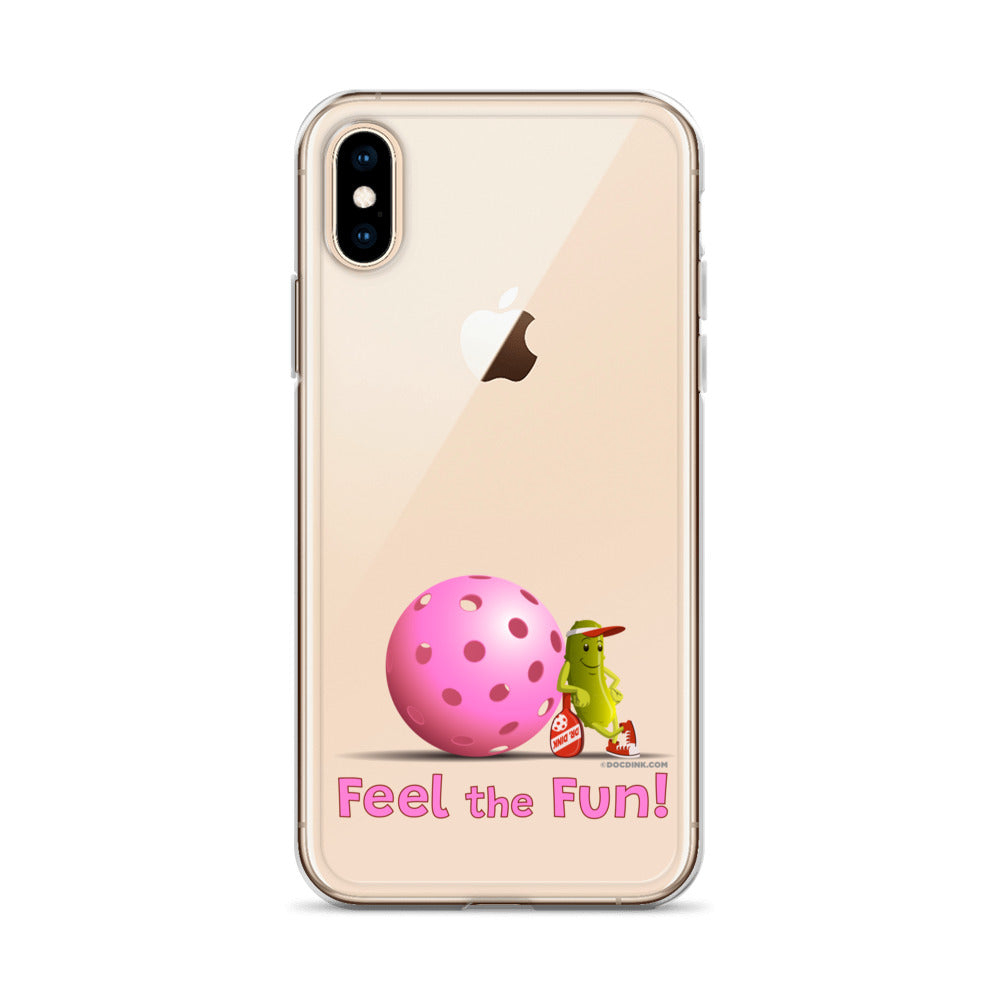 Pickleball iPhone® Case - Resting Pickleball - "Feel the Fun" #pink - DocDink.com