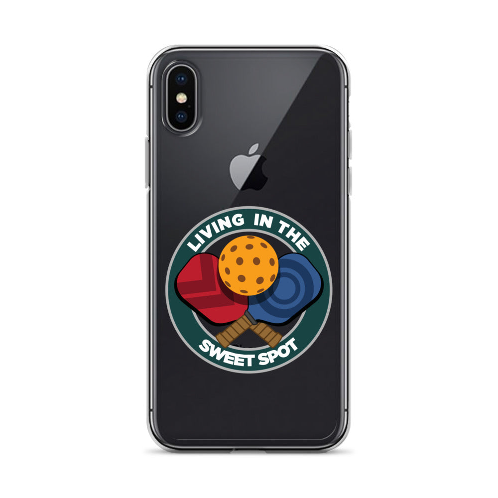 iPhone® Pickleball Case - "Living in the Sweet Spot" emblem - DocDink.com