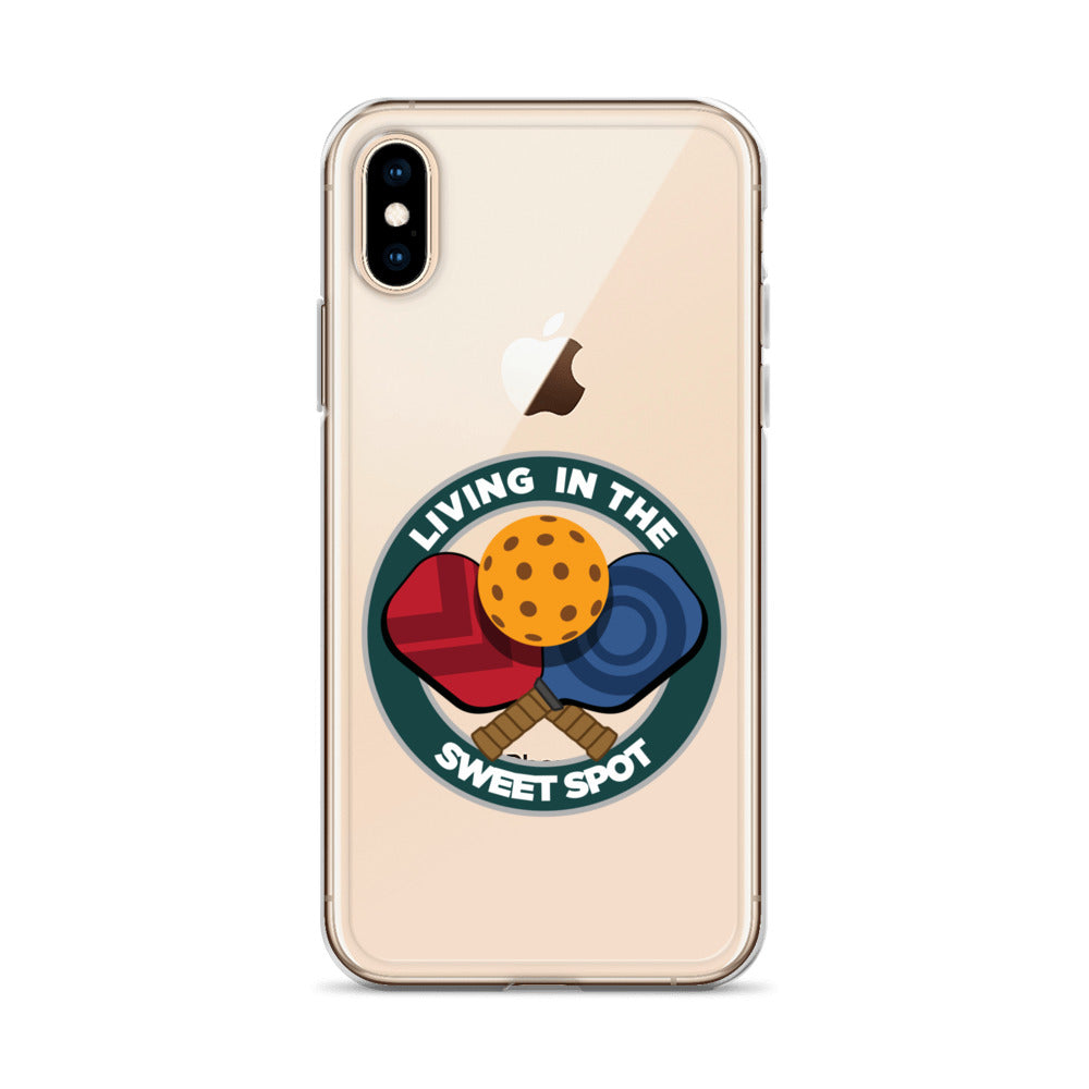 iPhone® Pickleball Case - "Living in the Sweet Spot" emblem - DocDink.com