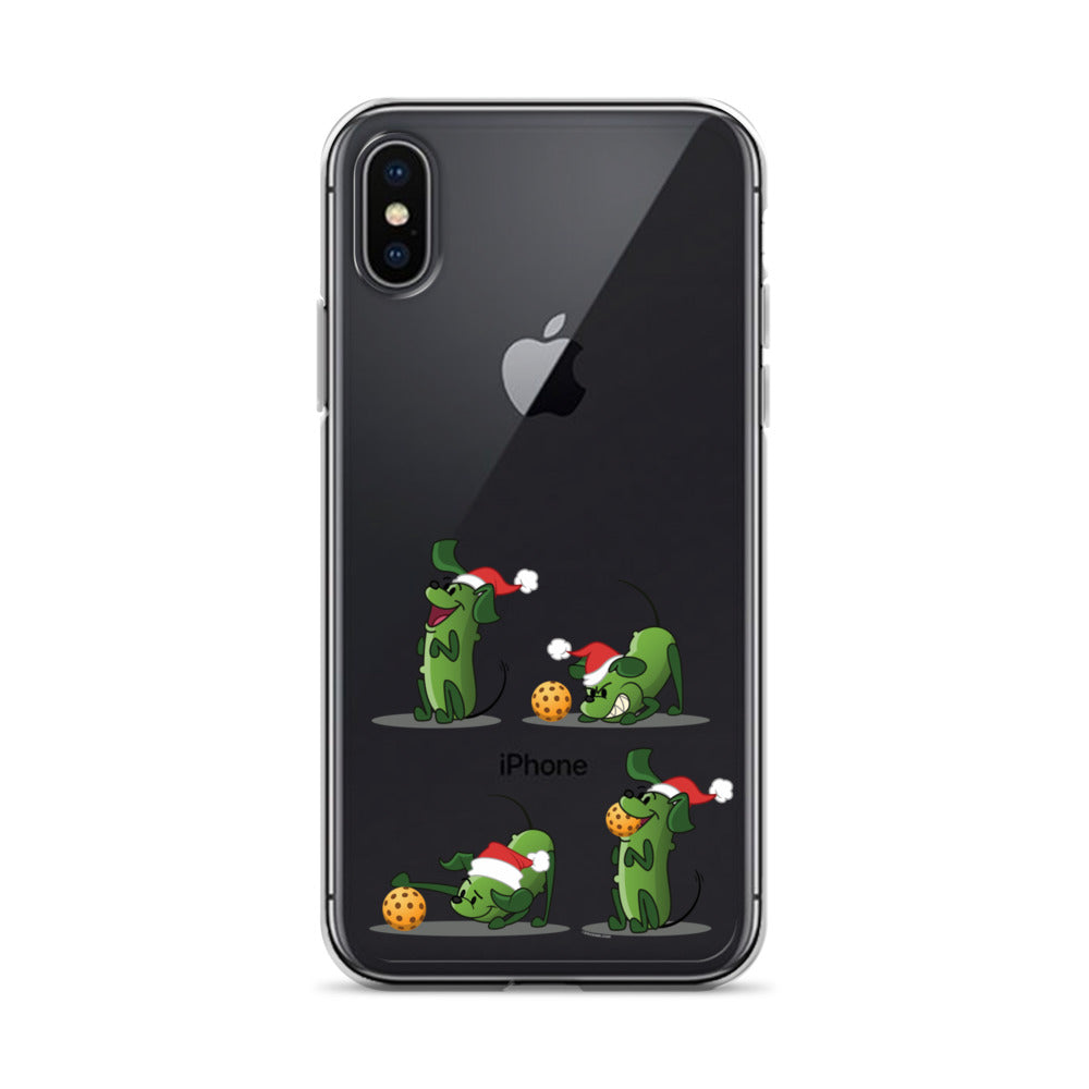 iPhone® Pickleball Case - Pickles wants to Play! - Christmas sq. - DocDink.com