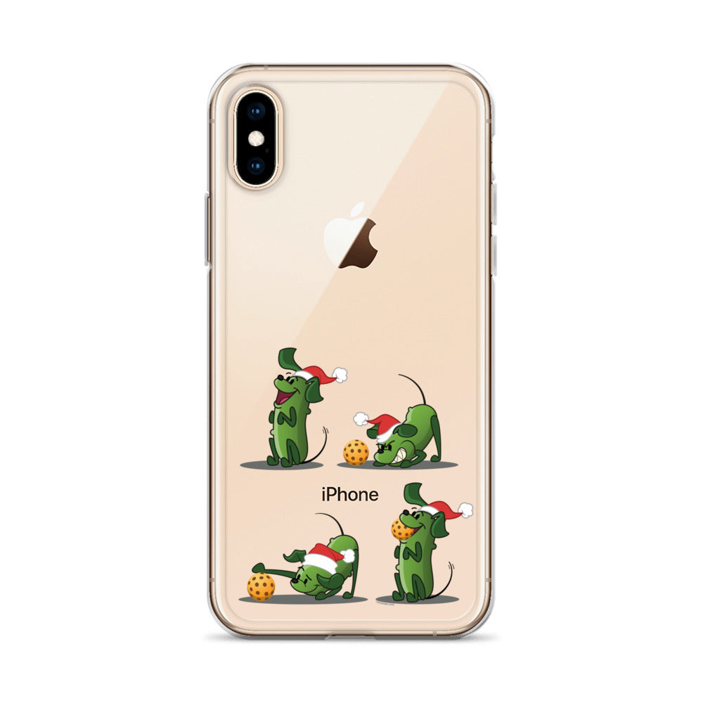 iPhone® Pickleball Case - Pickles wants to Play! - Christmas sq. - DocDink.com