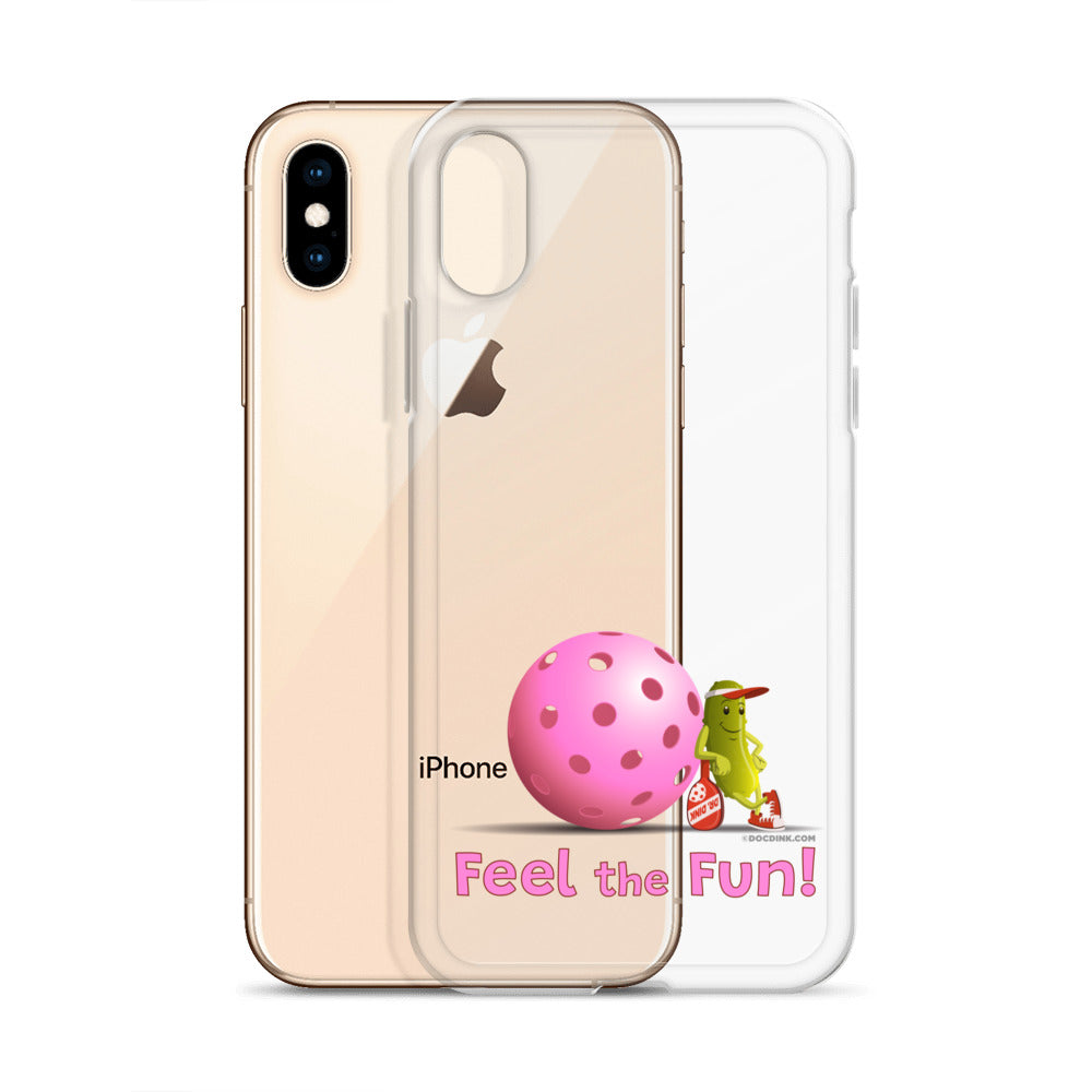 Pickleball iPhone® Case - Resting Pickleball - "Feel the Fun" #pink - DocDink.com