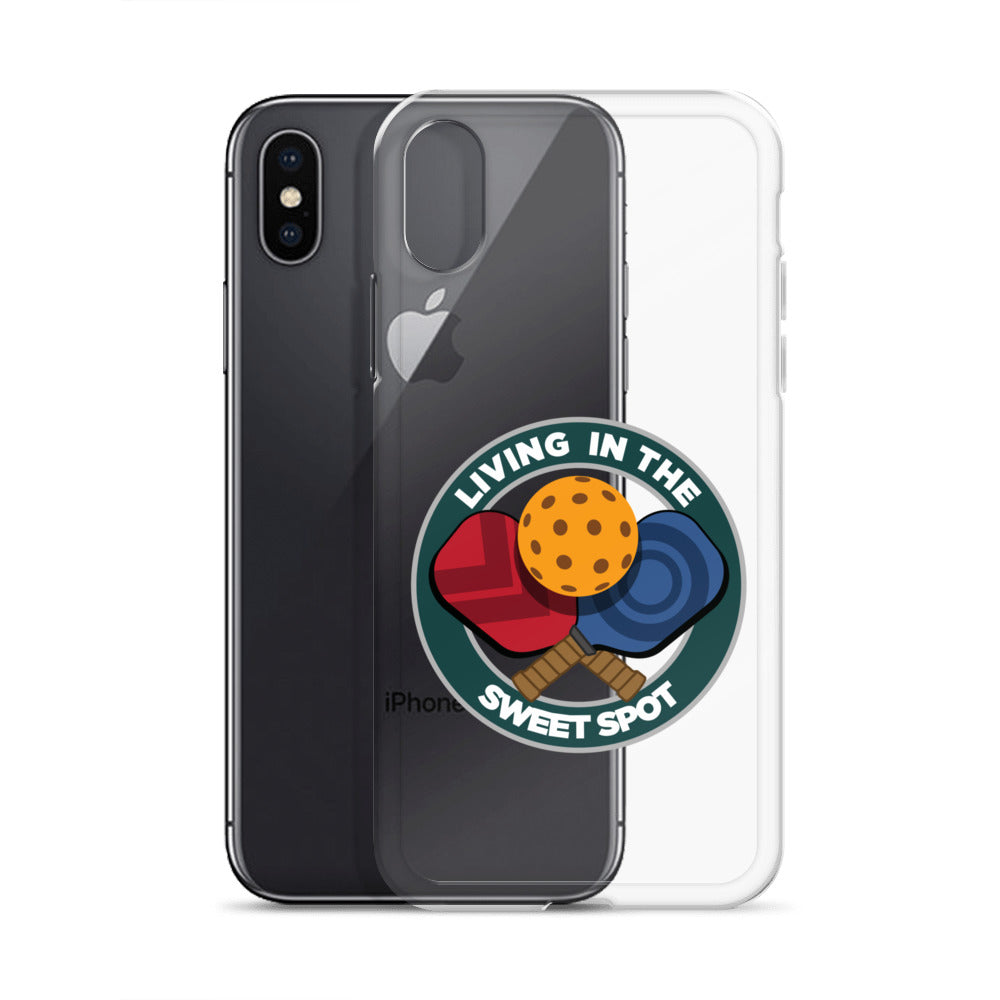 iPhone® Pickleball Case - "Living in the Sweet Spot" emblem - DocDink.com