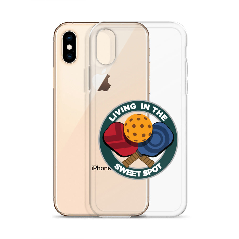 iPhone® Pickleball Case - "Living in the Sweet Spot" emblem - DocDink.com