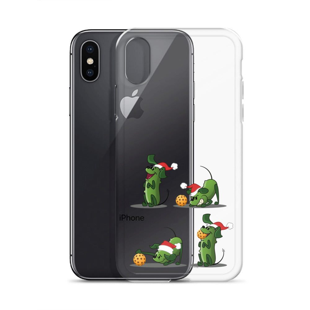 iPhone® Pickleball Case - Pickles wants to Play! - Christmas sq. - DocDink.com