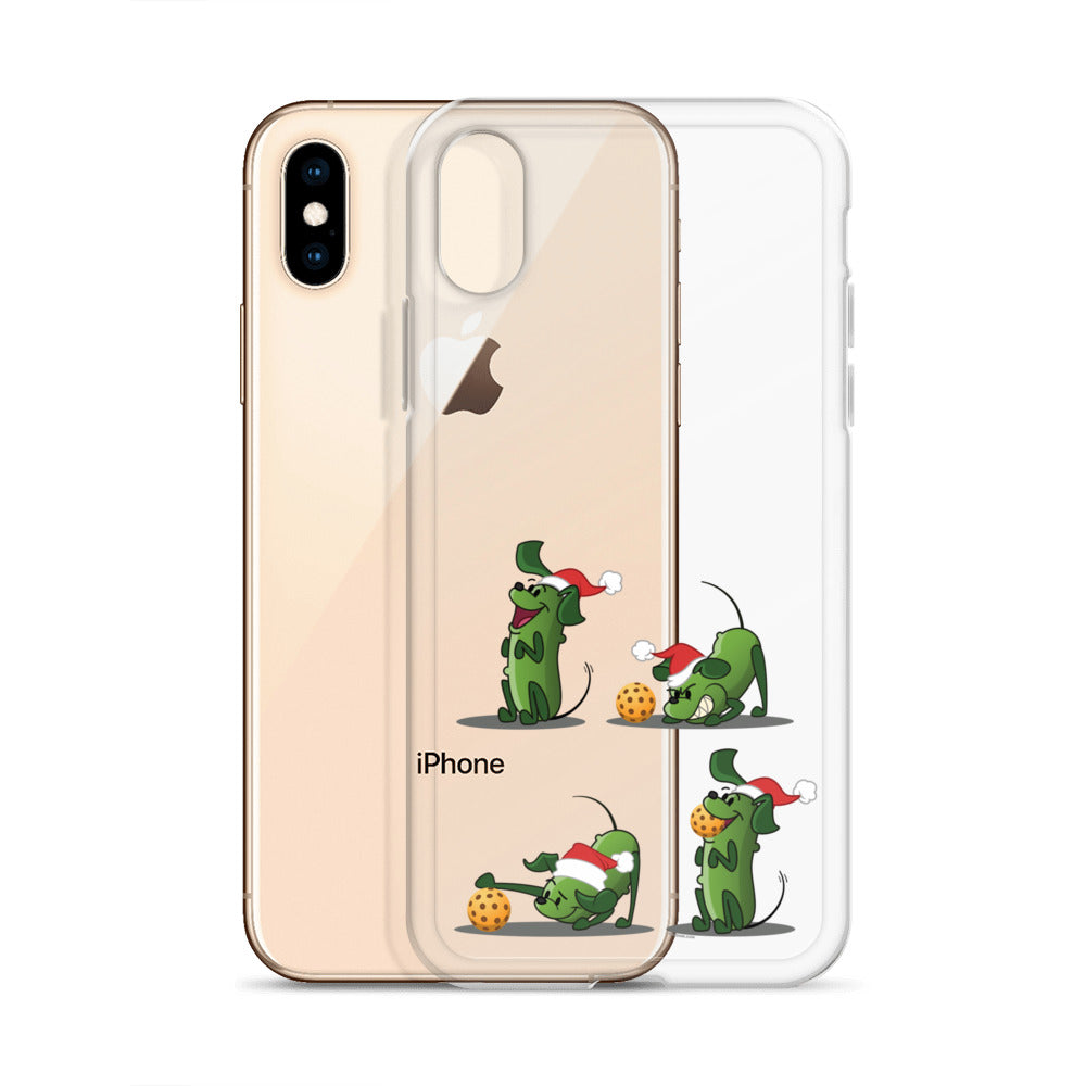 iPhone® Pickleball Case - Pickles wants to Play! - Christmas sq. - DocDink.com