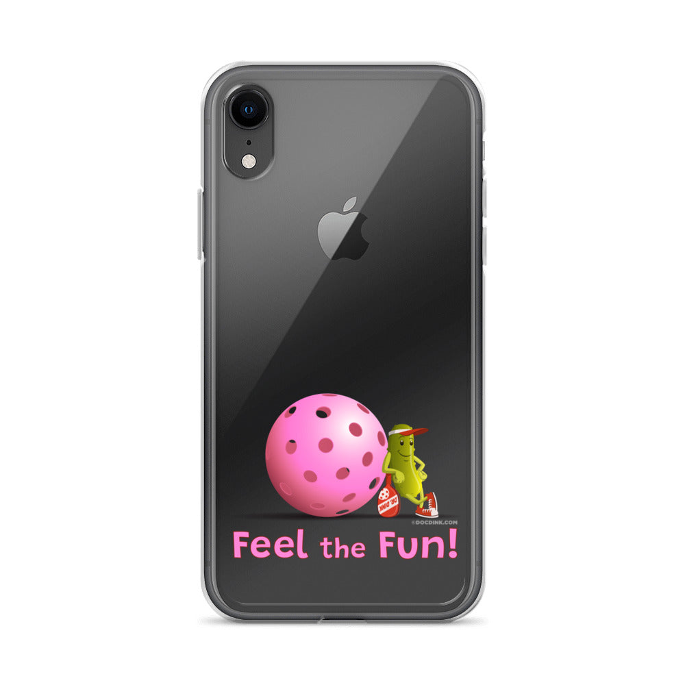 Pickleball iPhone® Case - Resting Pickleball - "Feel the Fun" #pink - DocDink.com