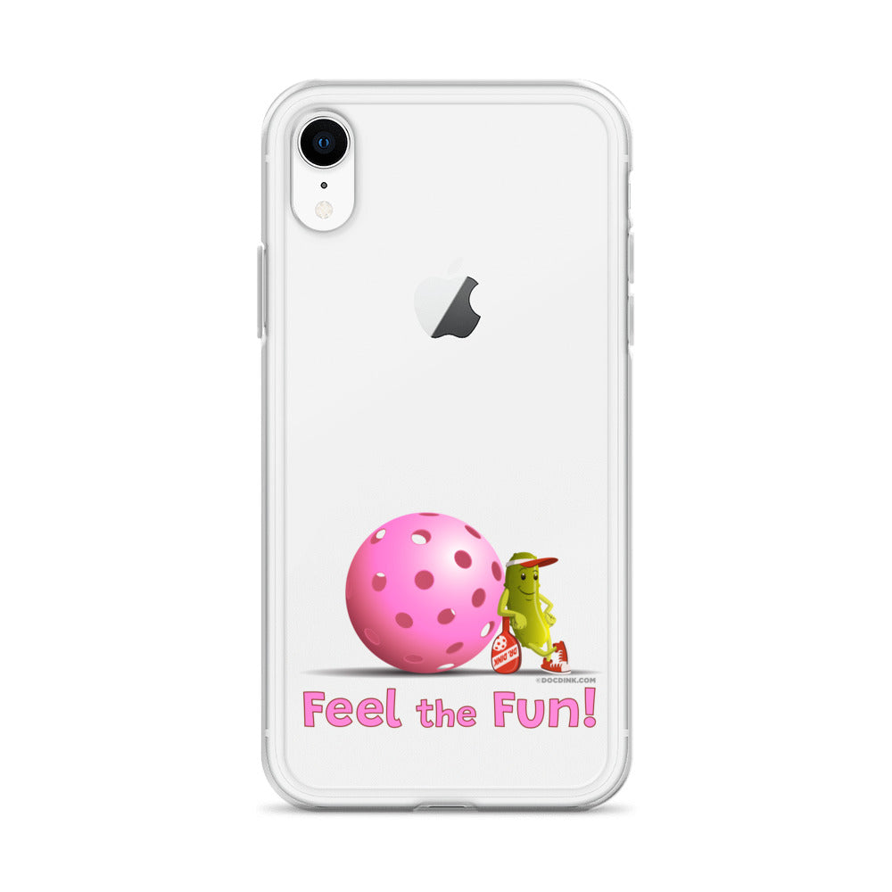 Pickleball iPhone® Case - Resting Pickleball - "Feel the Fun" #pink - DocDink.com