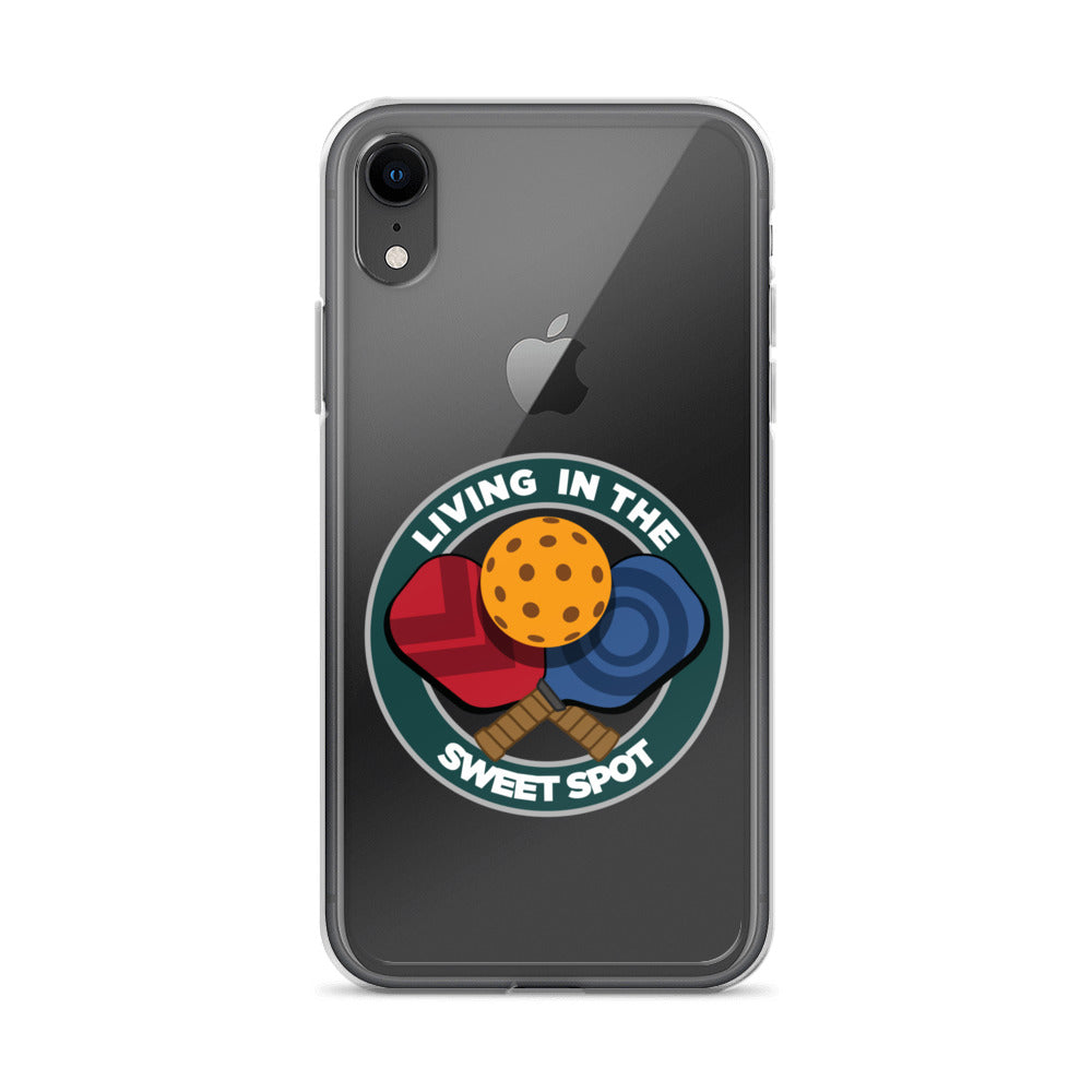 iPhone® Pickleball Case - "Living in the Sweet Spot" emblem - DocDink.com