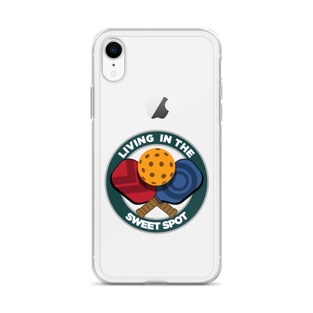 iPhone® Pickleball Case - "Living in the Sweet Spot" emblem - DocDink.com