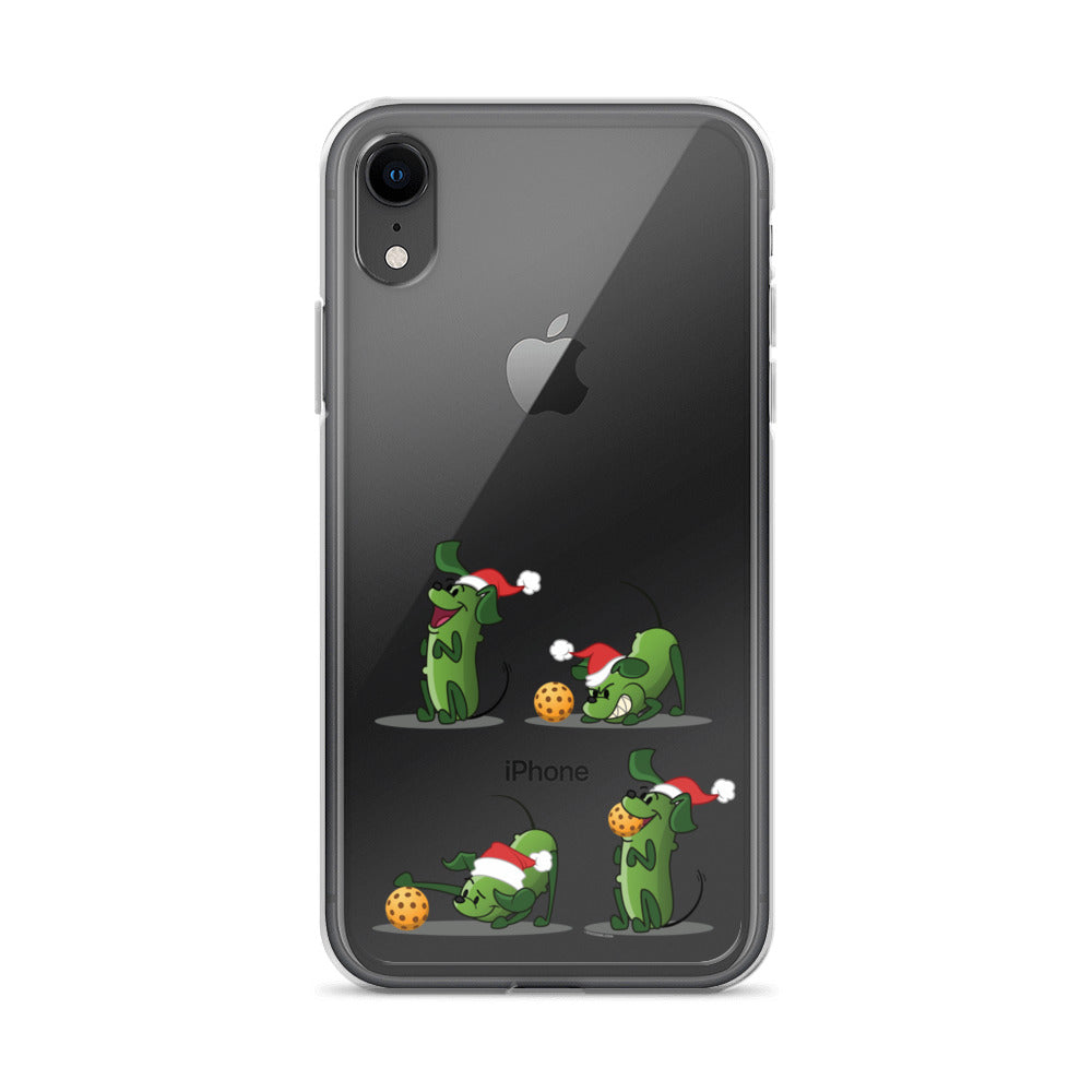 iPhone® Pickleball Case - Pickles wants to Play! - Christmas sq. - DocDink.com