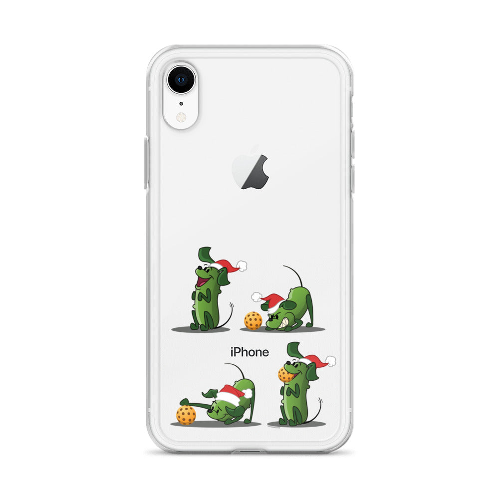 iPhone® Pickleball Case - Pickles wants to Play! - Christmas sq. - DocDink.com