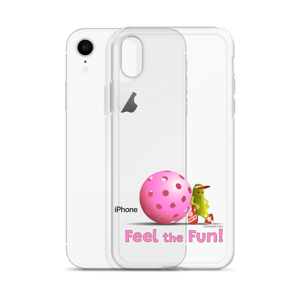 Pickleball iPhone® Case - Resting Pickleball - "Feel the Fun" #pink - DocDink.com