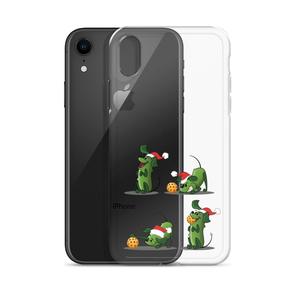 iPhone® Pickleball Case - Pickles wants to Play! - Christmas sq. - DocDink.com