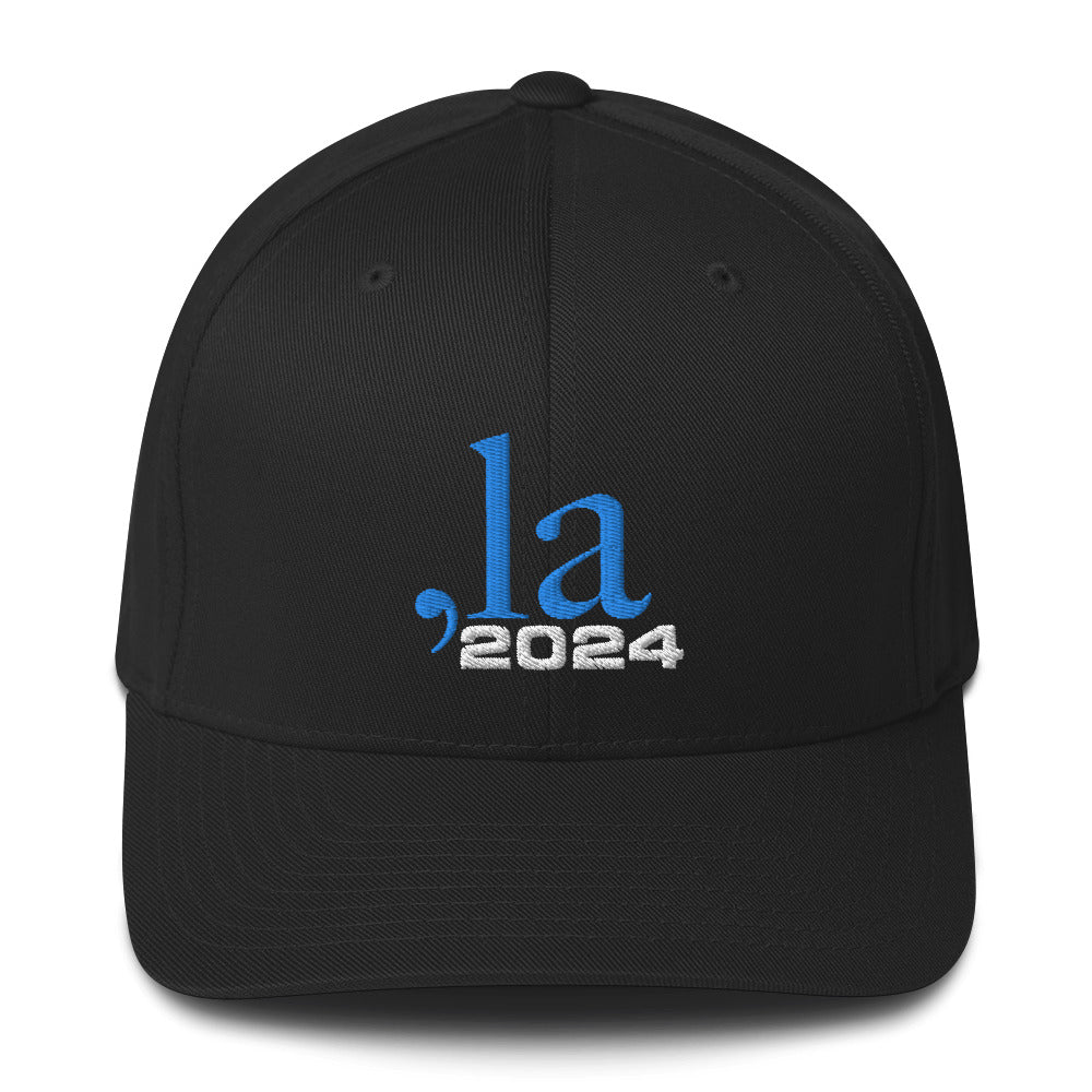 "Comma-la" 2024 Baseball Cap - blue-white