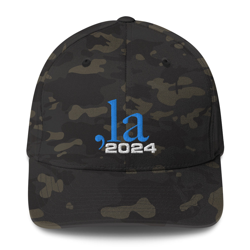 "Comma-la" 2024 Baseball Cap - blue-white