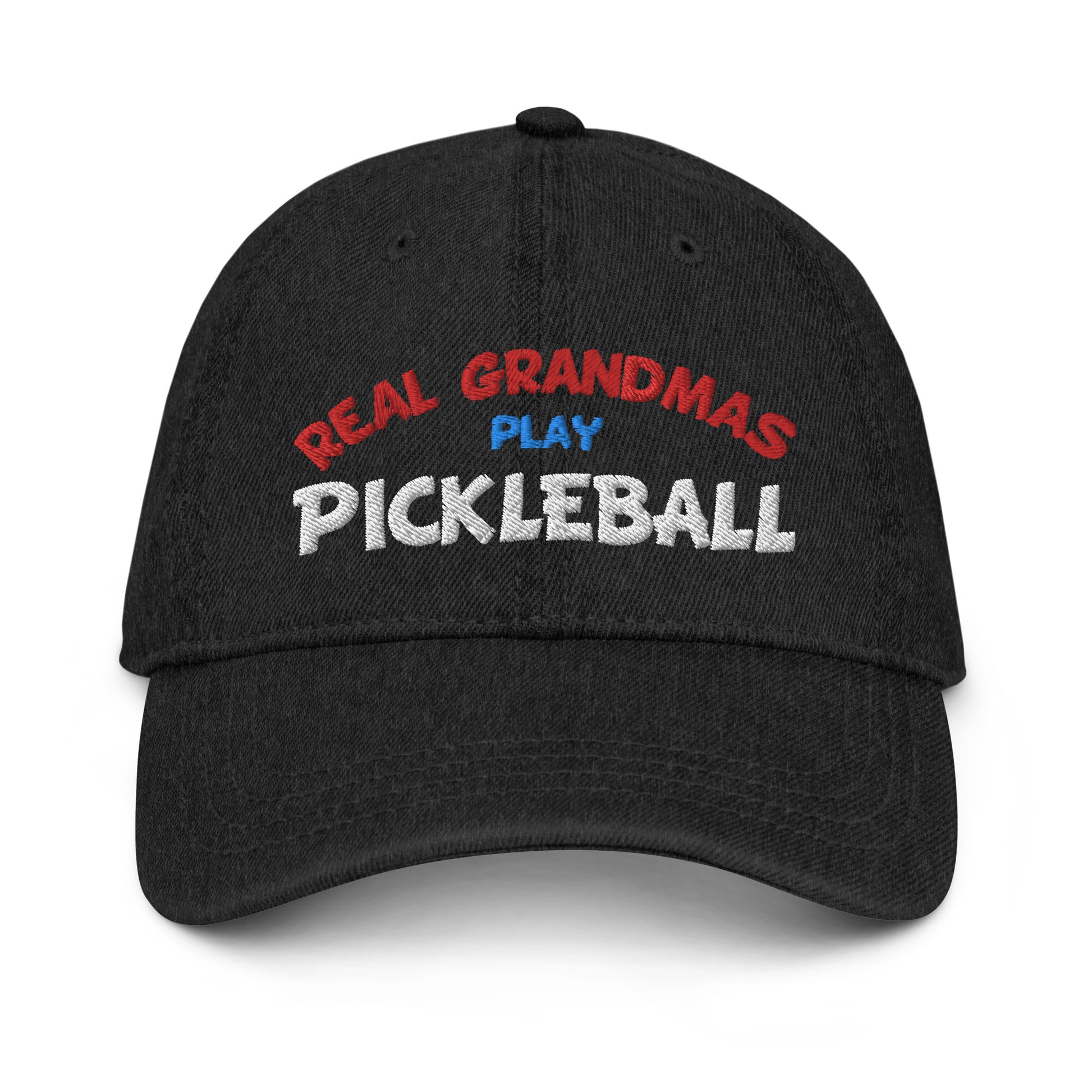 Denim Hat - "REAL Grandmas Play Pickleball" - DocDink.com