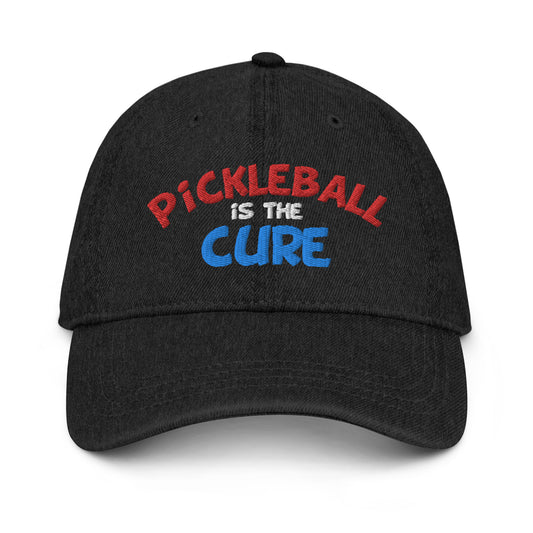 Denim Hat - "Pickleball is the Cure" - DocDink.com