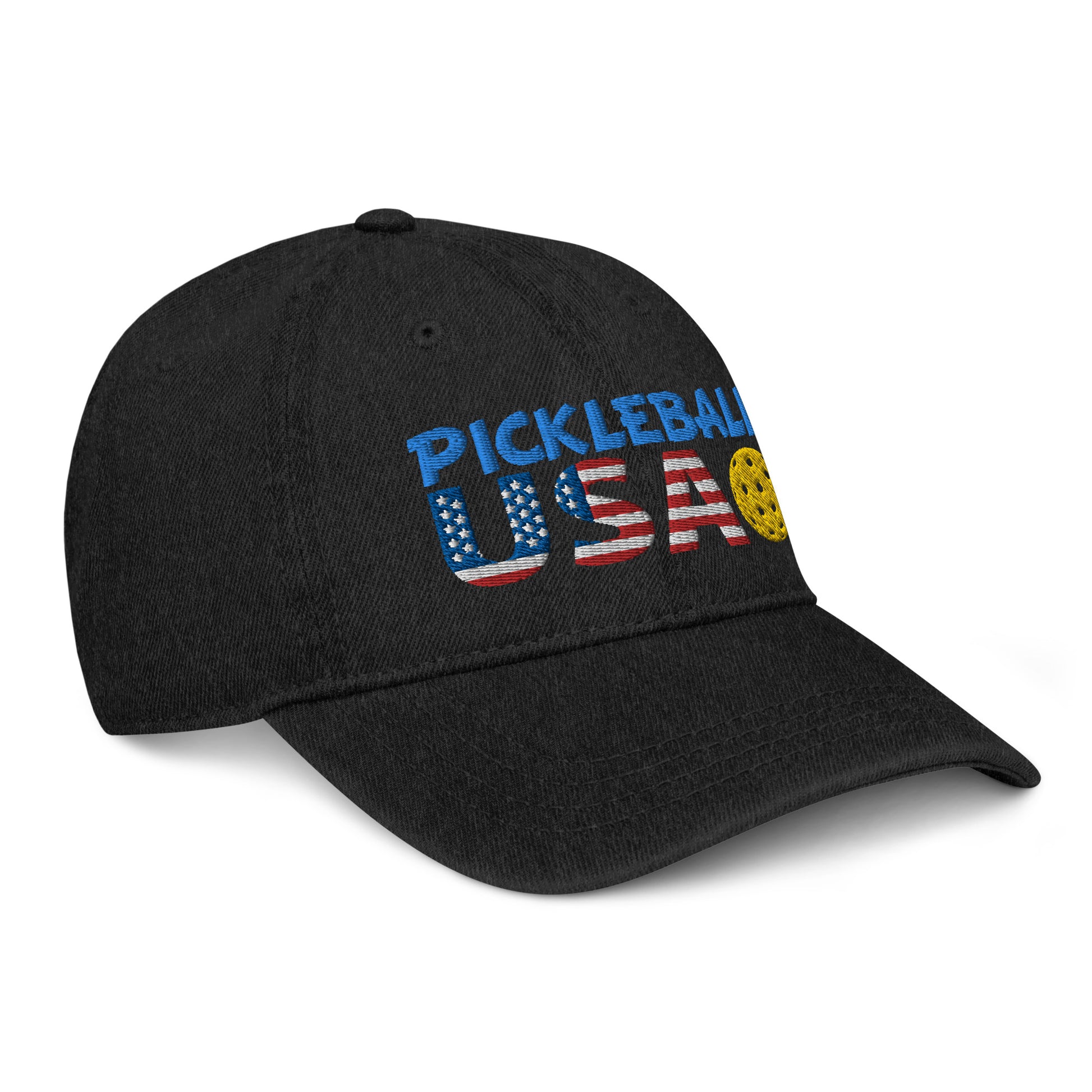 Denim Hat - "Pickleball USA" w/ball - DocDink.com