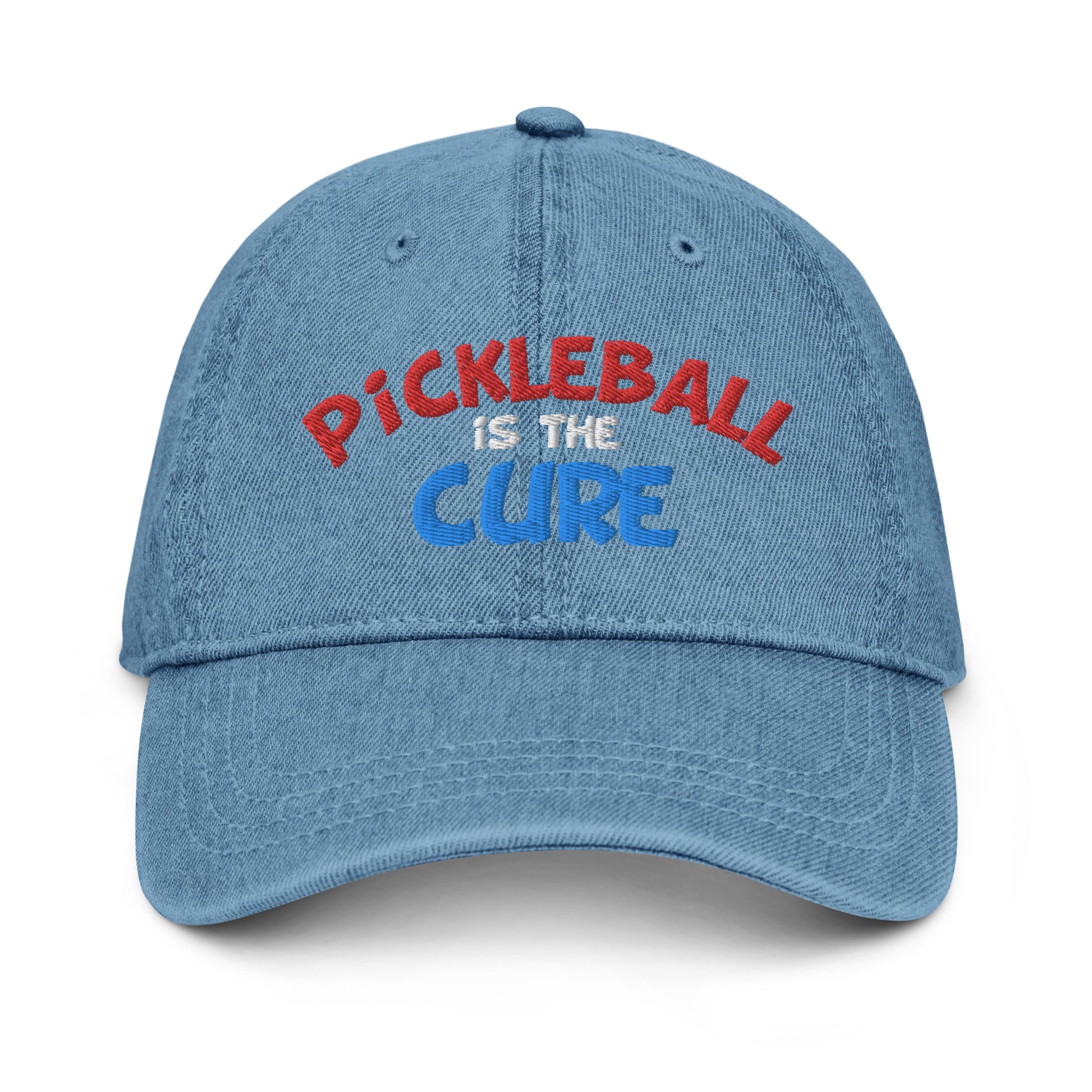 Denim Hat - "Pickleball is the Cure" - DocDink.com