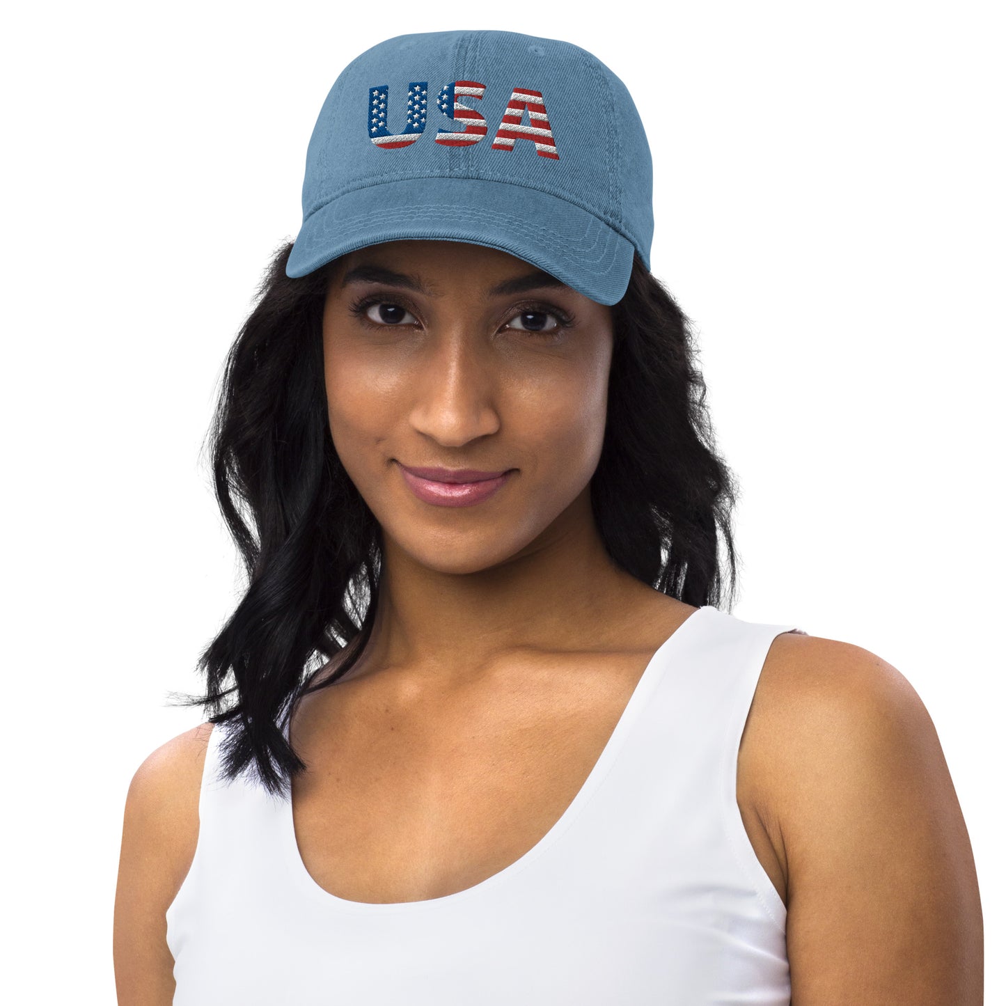 Denim Hat - "USA" - DocDink.com