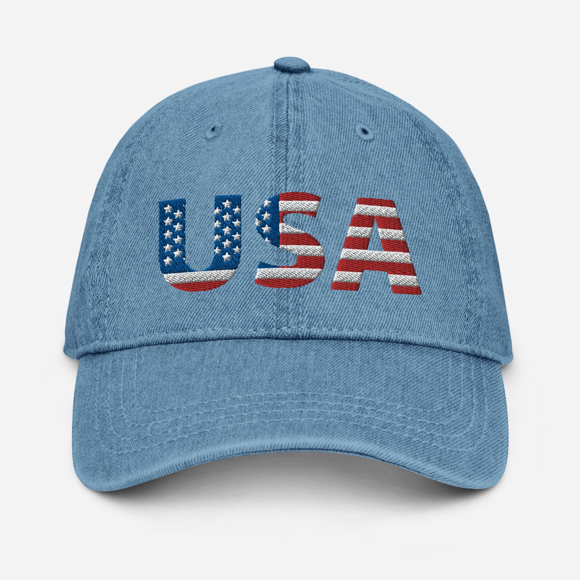 Denim Hat - "USA" - DocDink.com