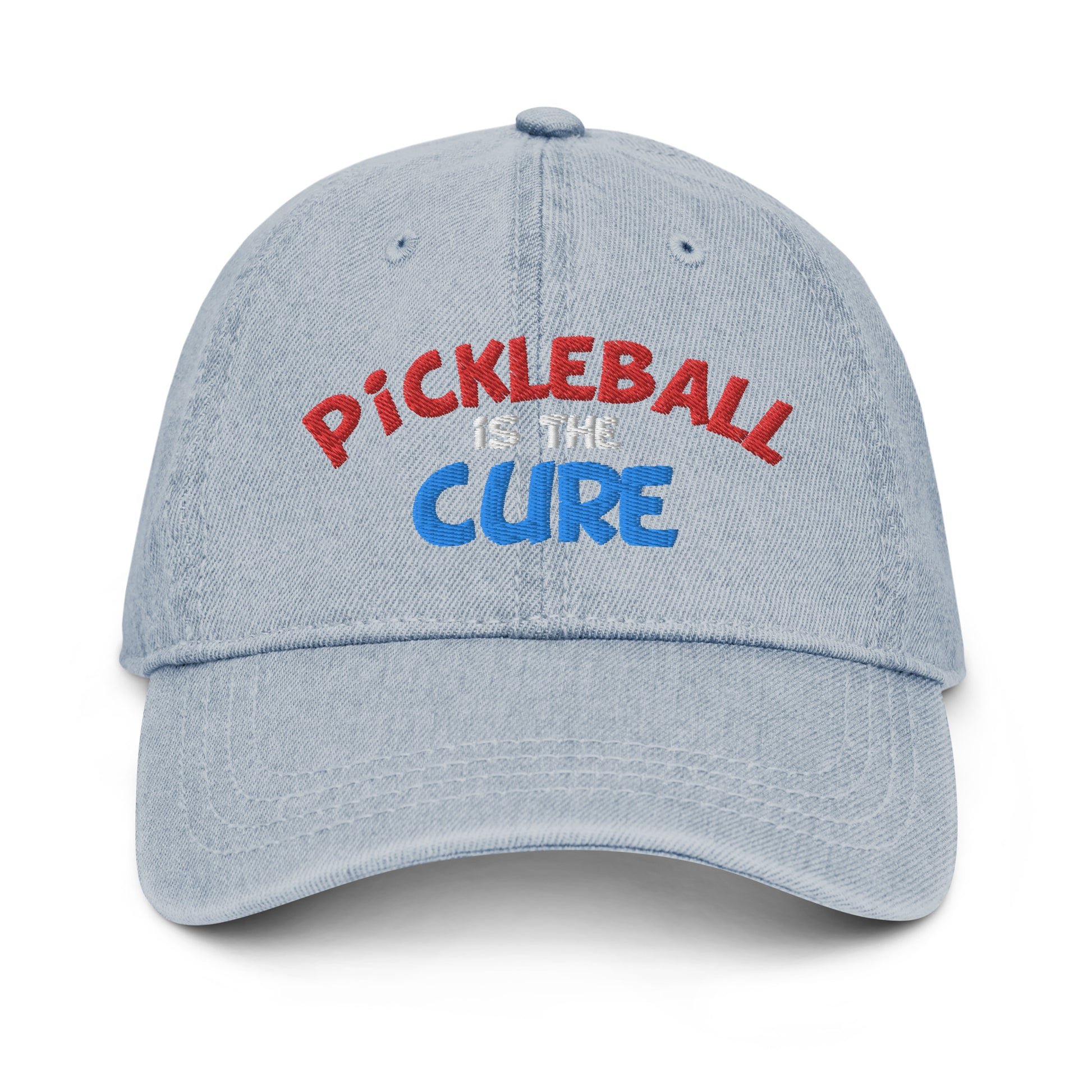 Denim Hat - "Pickleball is the Cure" - DocDink.com