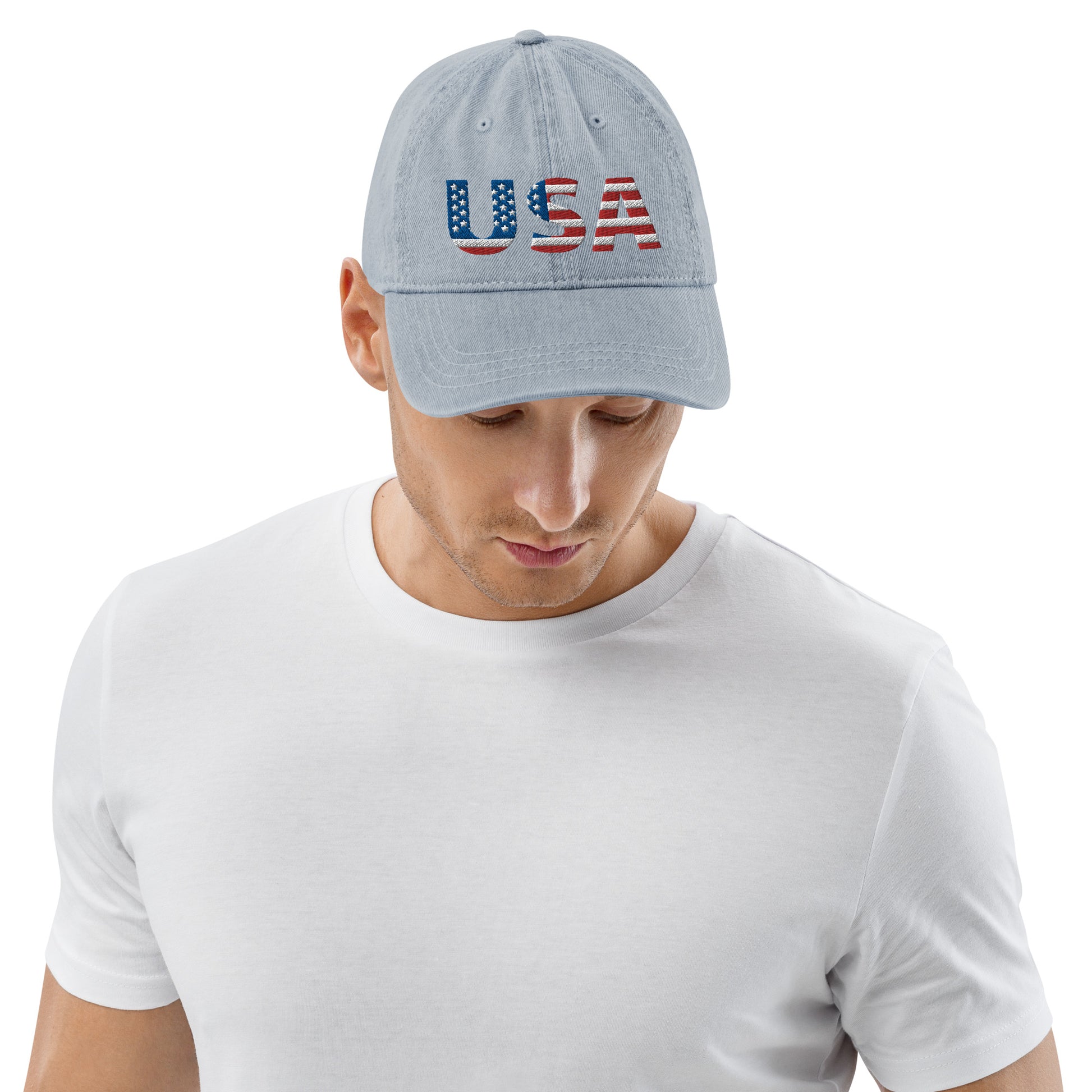 Denim Hat - "USA" - DocDink.com