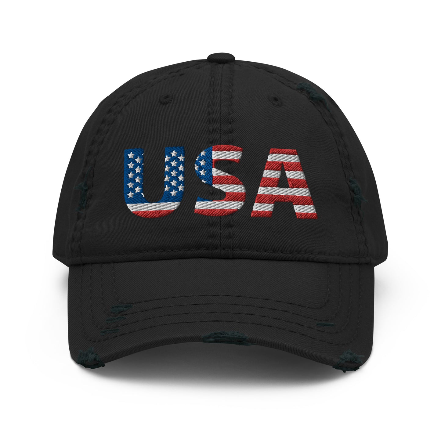 Distressed Dad Hat - "USA" - DocDink.com