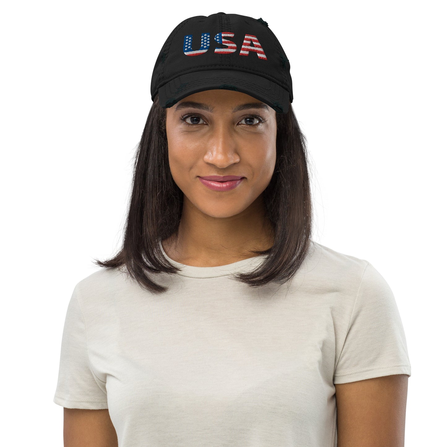 Distressed Dad Hat - "USA" - DocDink.com