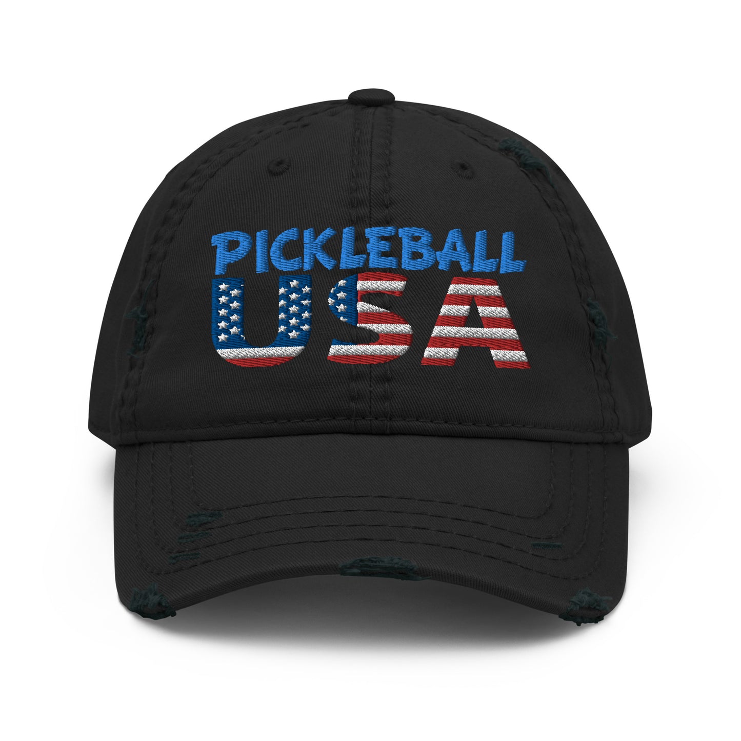 Distressed Dad Hat - "Pickleball USA" - DocDink.com