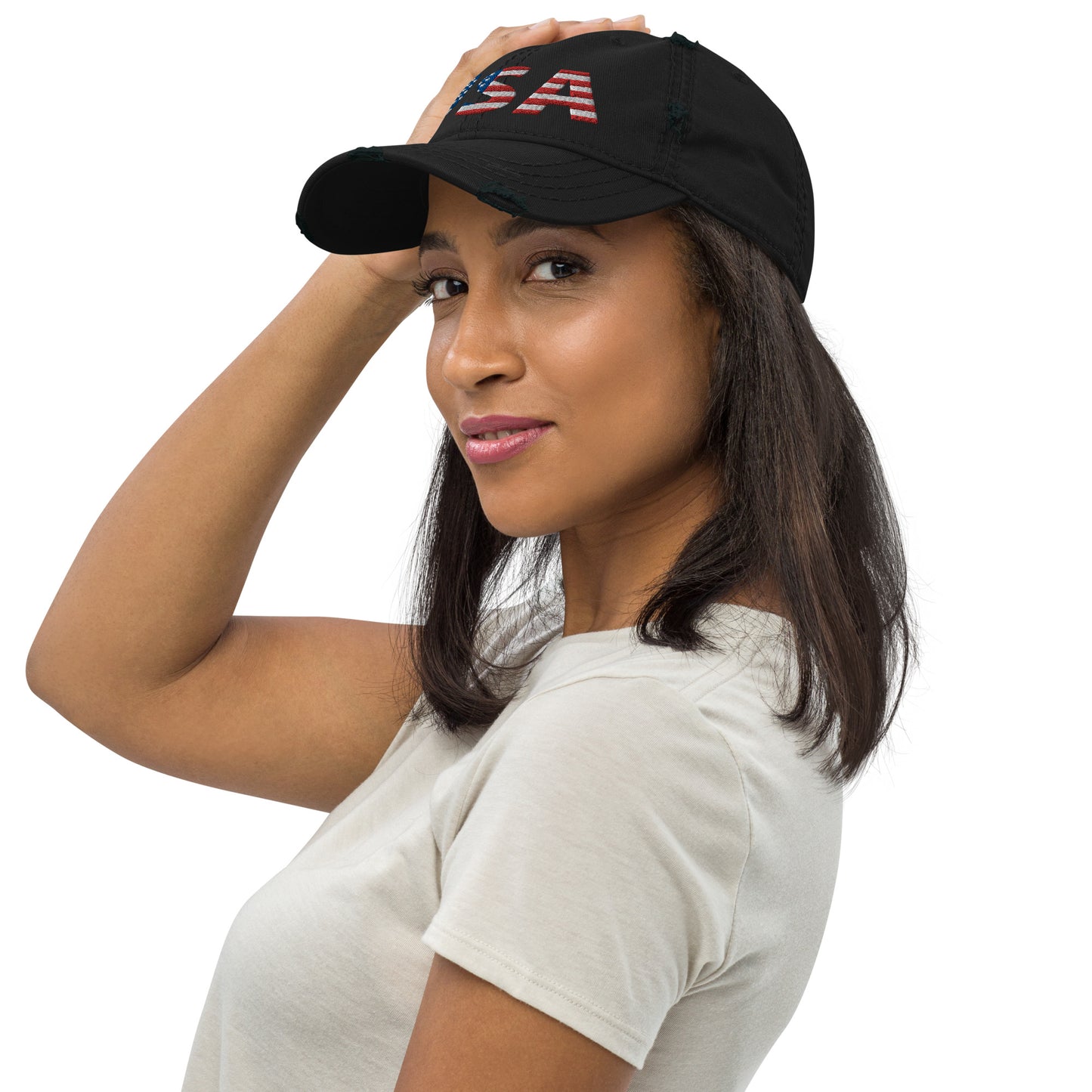 Distressed Dad Hat - "USA" - DocDink.com