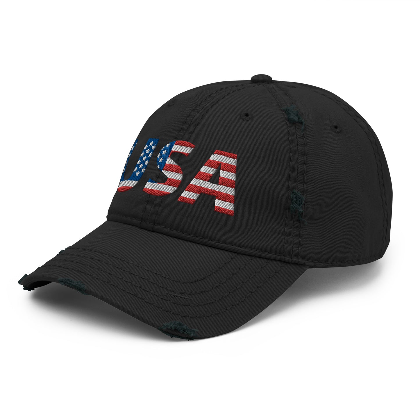 Distressed Dad Hat - "USA" - DocDink.com