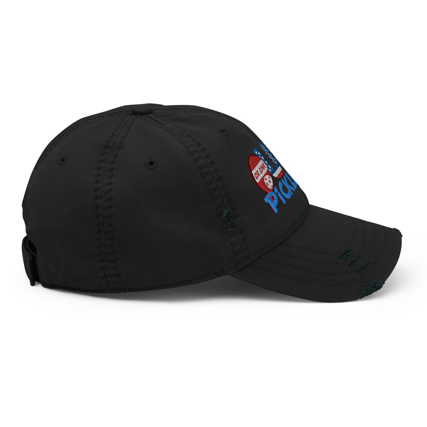 Distressed Dad Hat - "Pickleball USA" w/paddle - DocDink.com