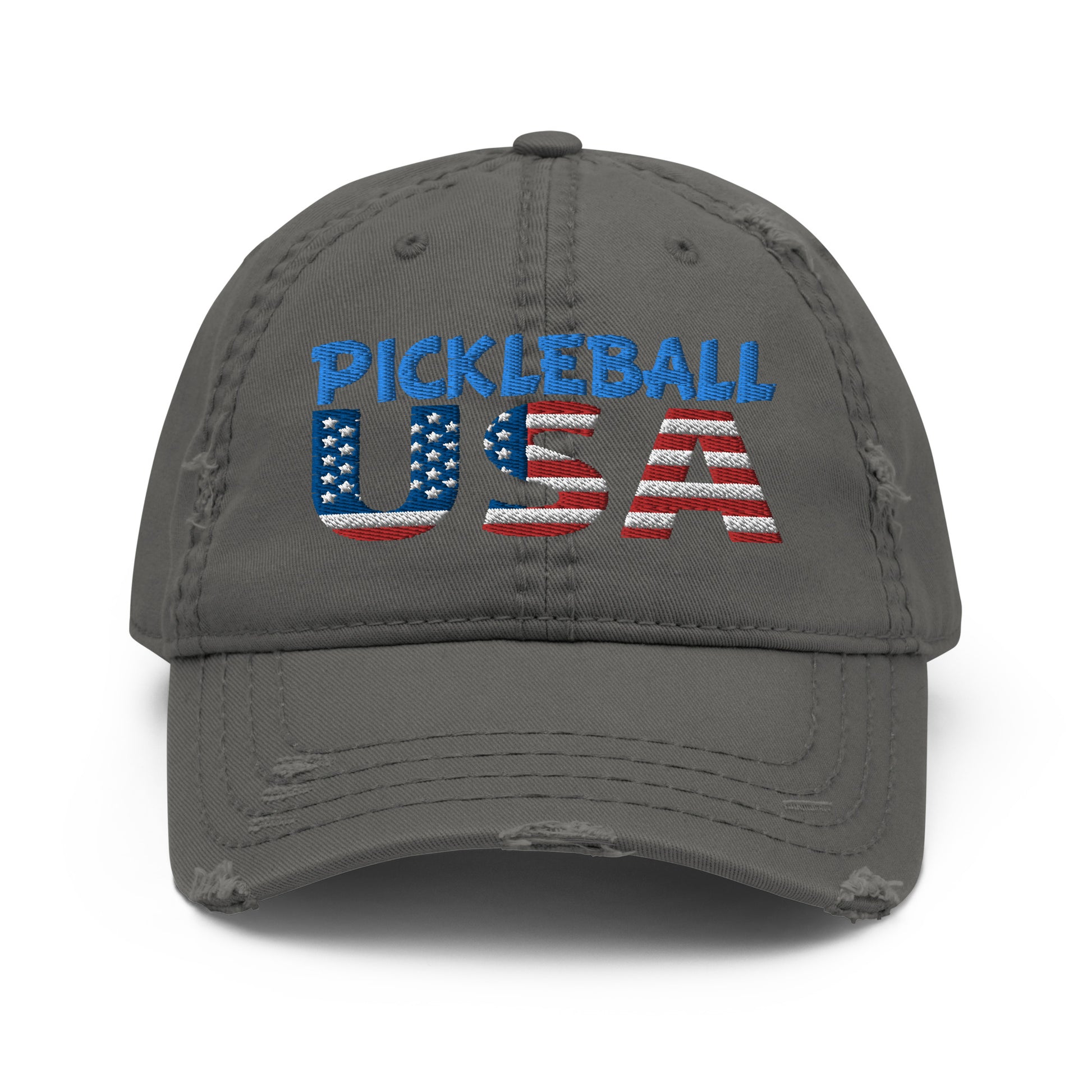 Distressed Dad Hat - "Pickleball USA" - DocDink.com