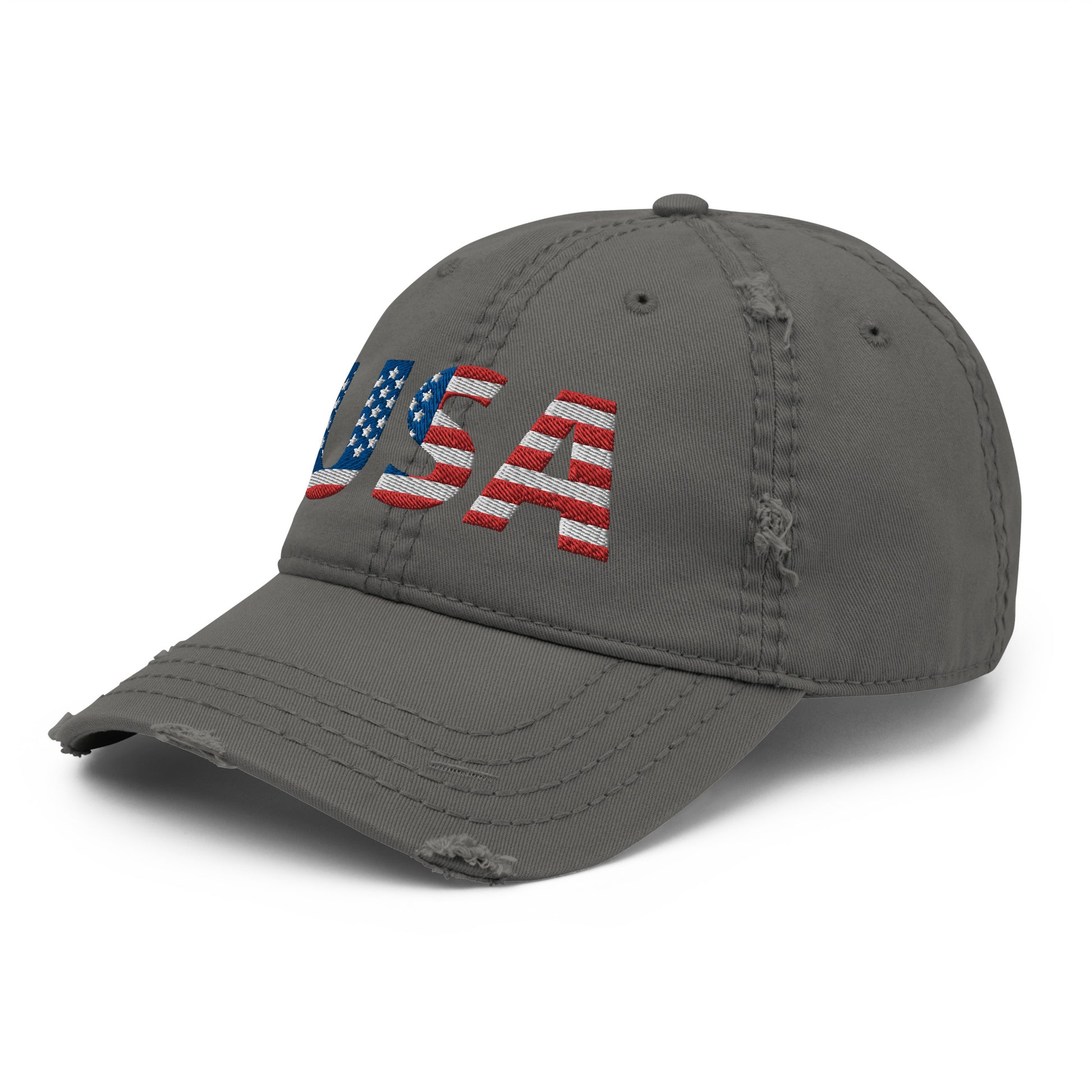 Distressed Dad Hat - "USA" - DocDink.com