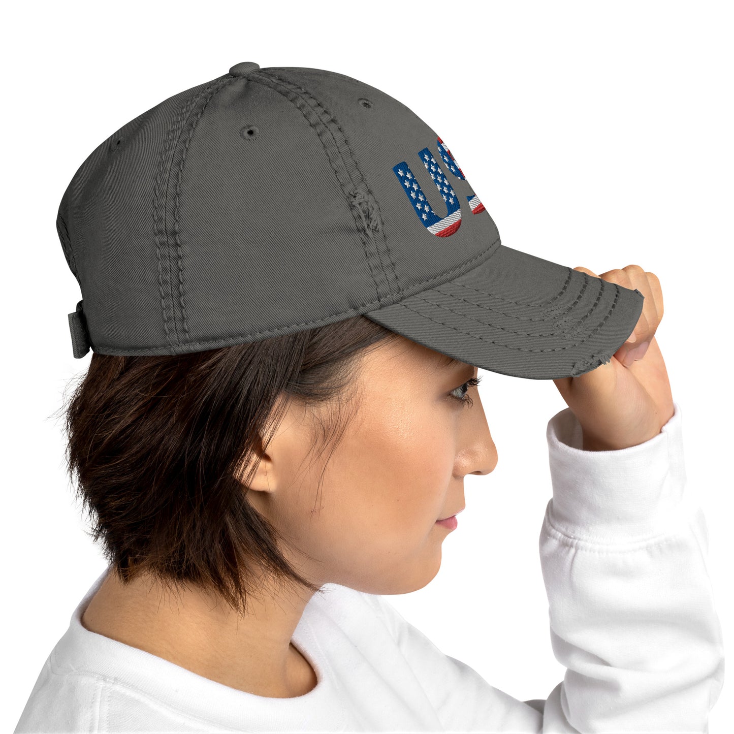 Distressed Dad Hat - "USA" - DocDink.com