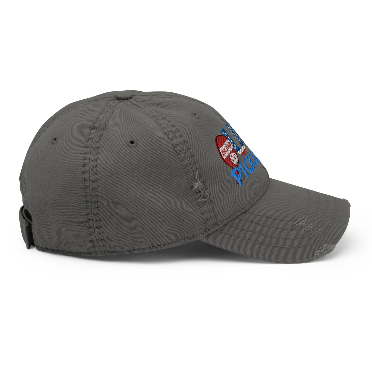 Distressed Dad Hat - "Pickleball USA" w/paddle - DocDink.com