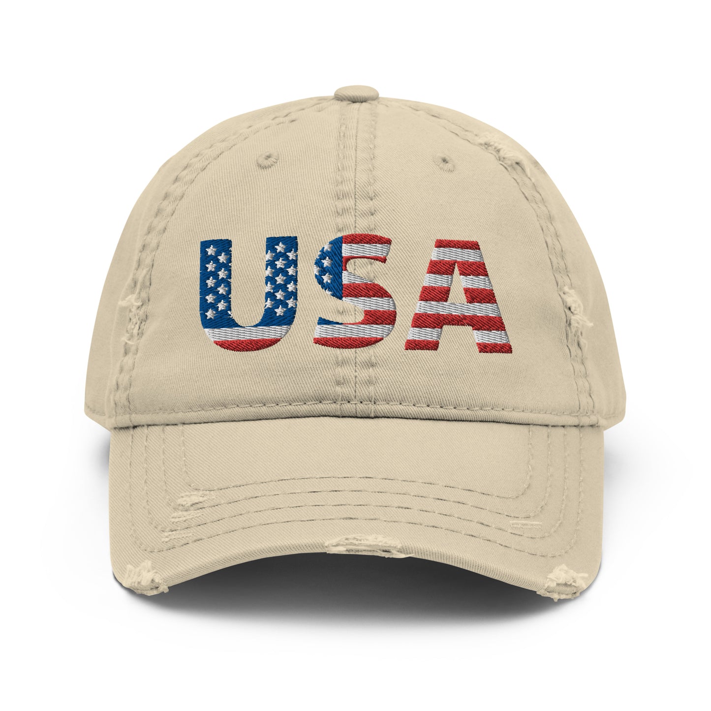 Distressed Dad Hat - "USA" - DocDink.com