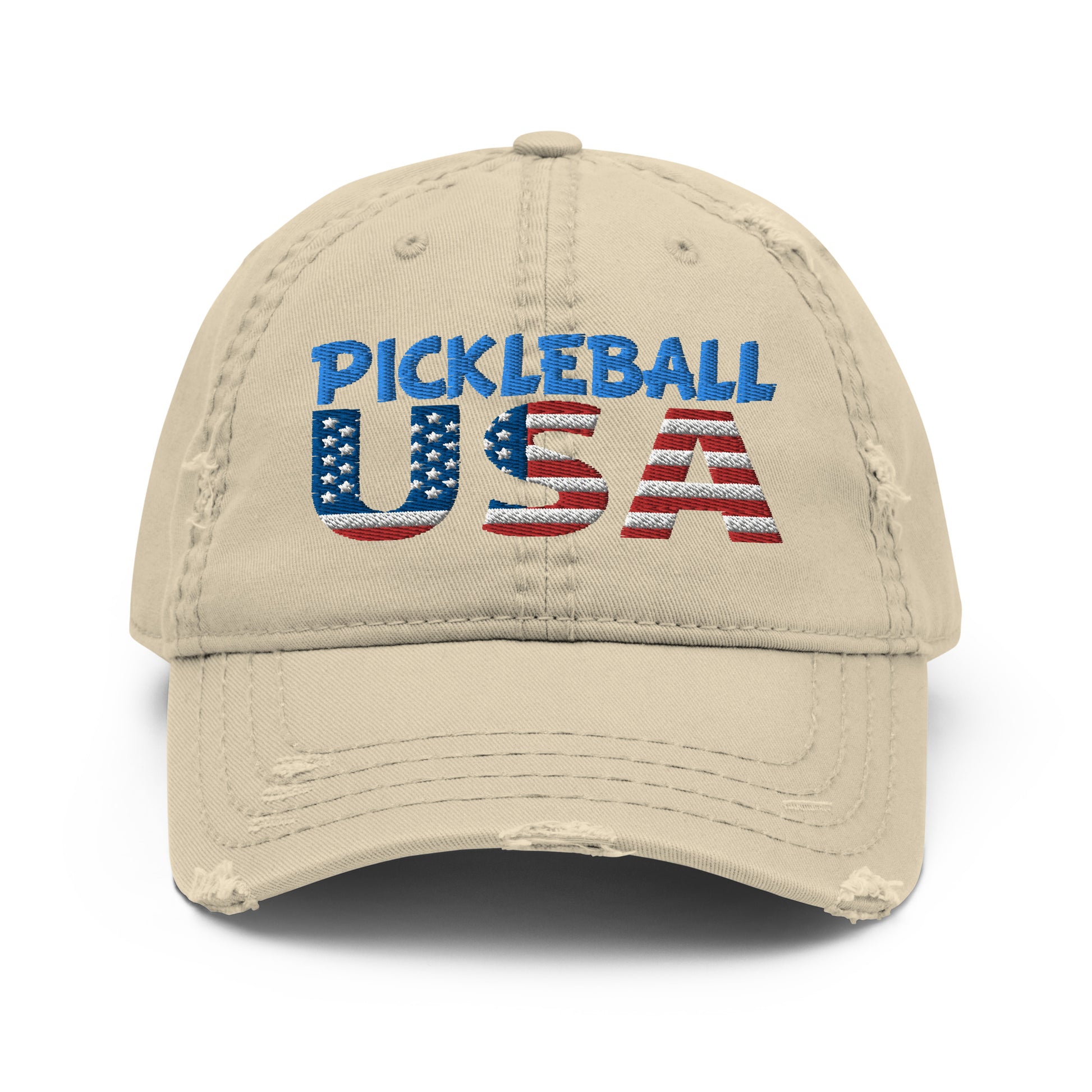 Distressed Dad Hat - "Pickleball USA" - DocDink.com