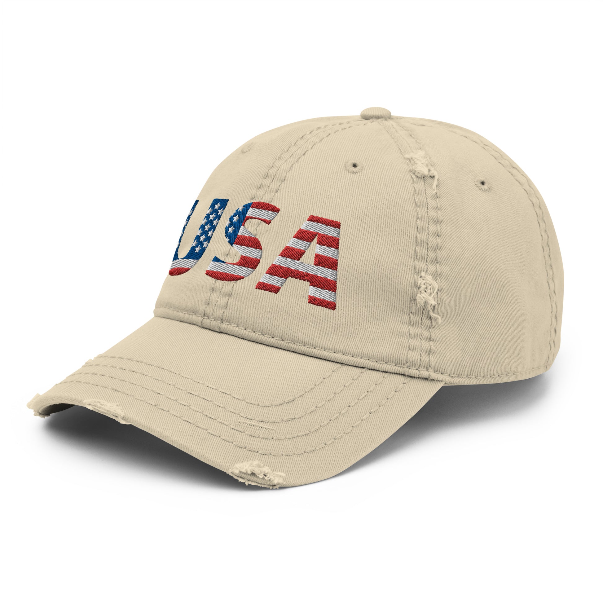 Distressed Dad Hat - "USA" - DocDink.com