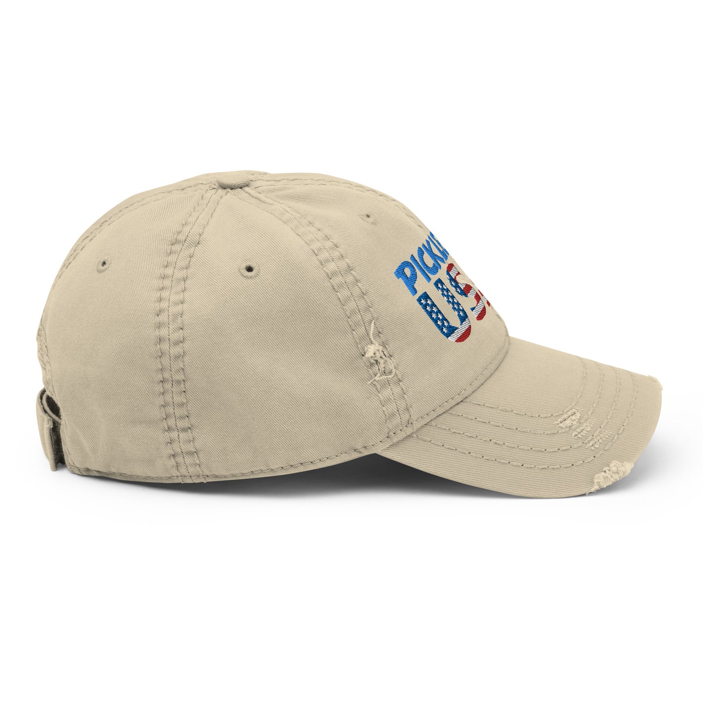 Distressed Dad Hat - "Pickleball USA" + ball - DocDink.com