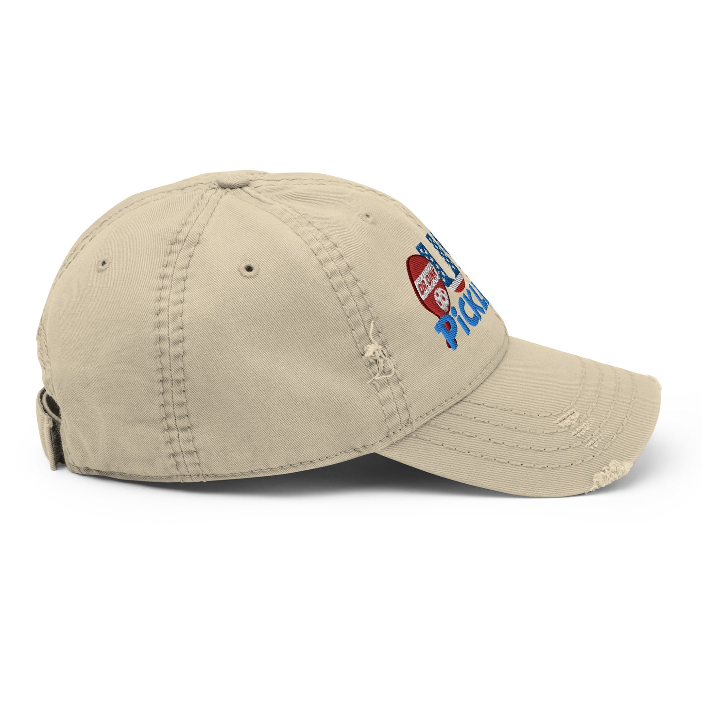 Distressed Dad Hat - "Pickleball USA" w/paddle - DocDink.com