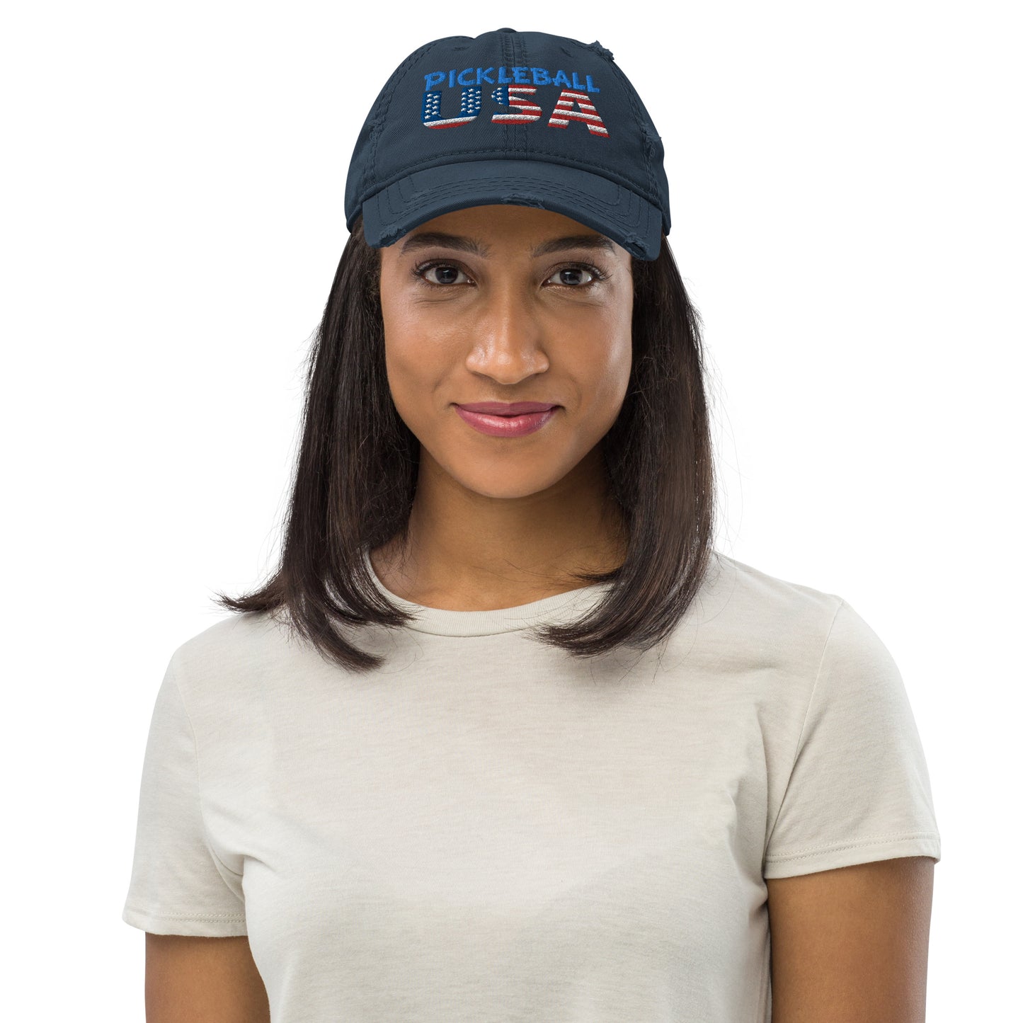 Distressed Dad Hat - "Pickleball USA" - DocDink.com