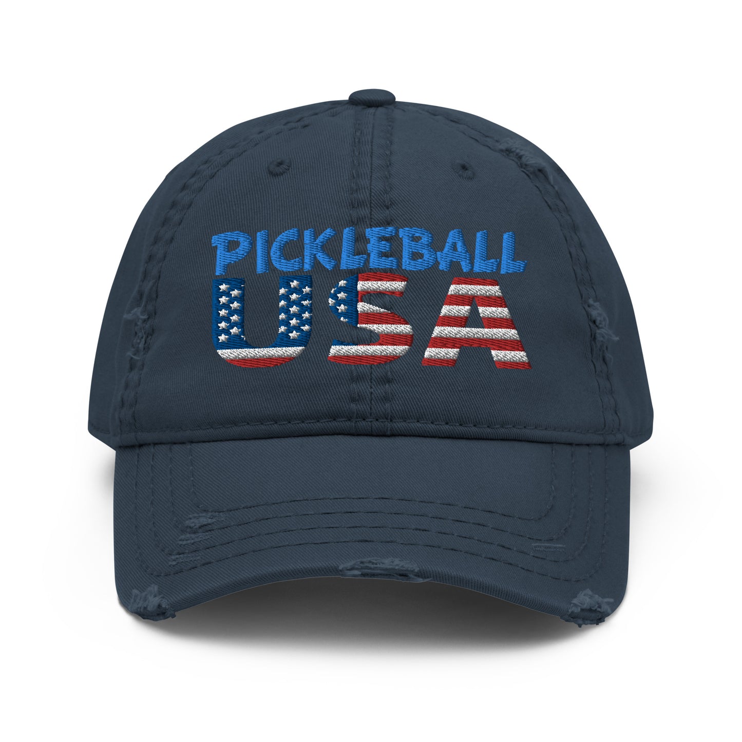 Distressed Dad Hat - "Pickleball USA" - DocDink.com