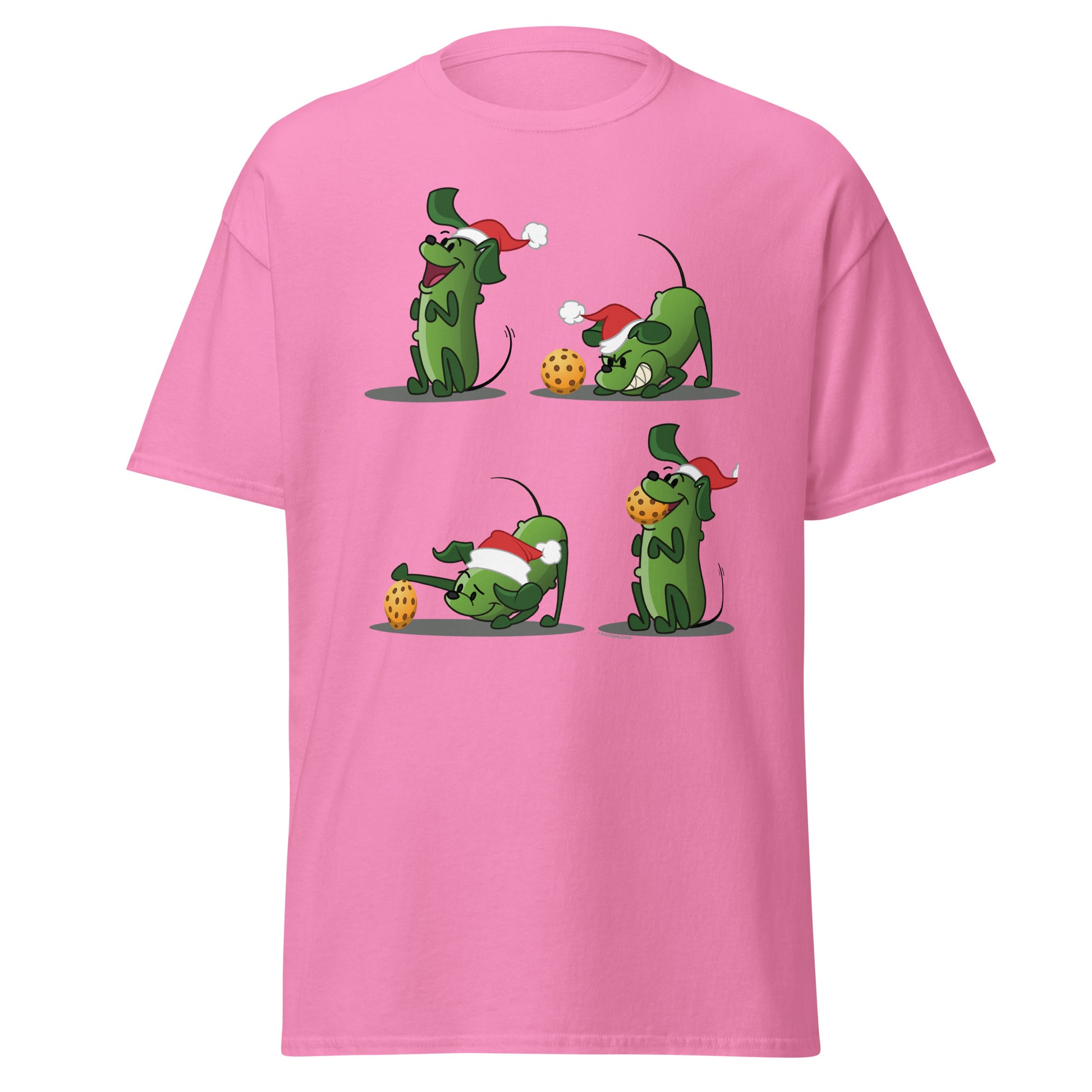 100% Cotton Pickleball T-Shirt - Pickles wants to Play! - Christmas sq. - DocDink.com