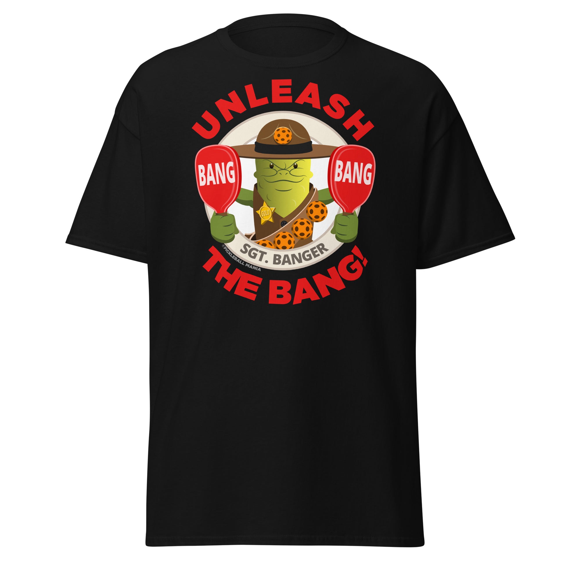 100% Cotton Pickleball T-Shirt - "Unleash the Bang!" - DocDink.com