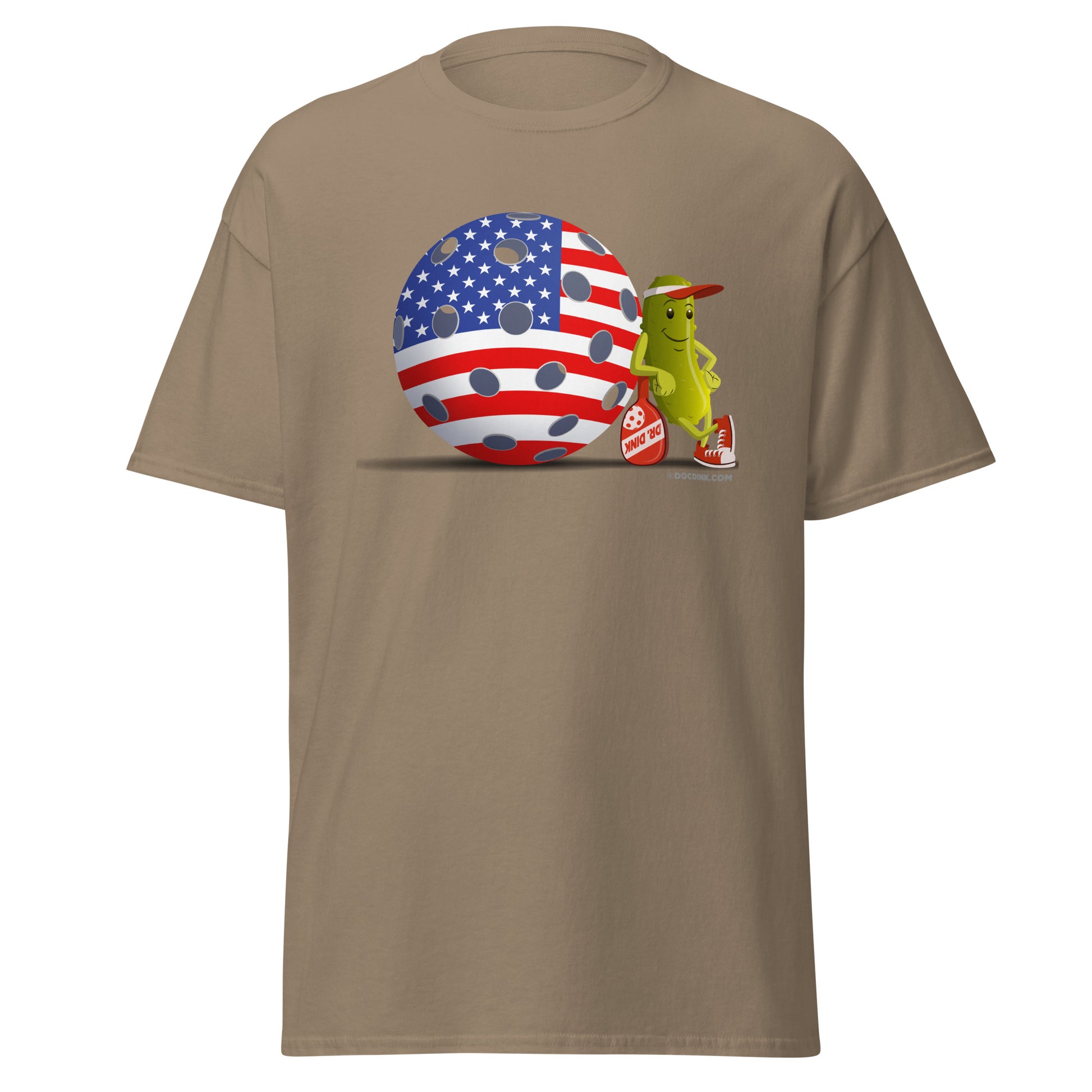 100% Cotton Pickleball T-Shirt - Resting Pickleball USA - DocDink.com