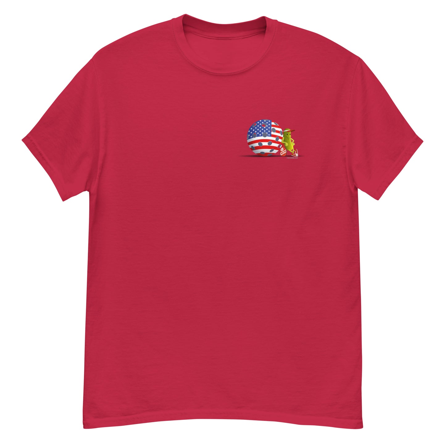 100% Cotton Pickleball T-Shirt - "Resting Pickleball USA" on pocket & back - DocDink.com